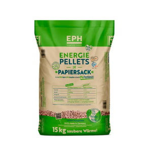 EPH Holzpellets ENplus A1 Premium – 975 kg Palette mit 65 x 15 kg Papiersäcken