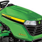 John Deere X350R Rasentraktor mit integriertem Heckfangsystem und hydrostatischem Antrieb