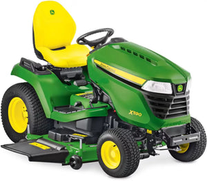 John Deere X590 Rasentraktor mit 137 cm Accel Deep™ Mähwerk – Premium Leistung für große und anspruchsvolle Rasenflächen