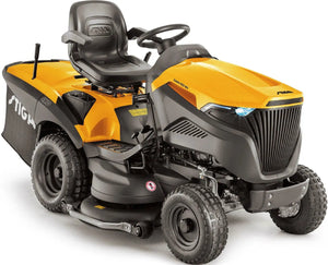 STIGA Estate 9122 WX Allrad-Rasentraktor – inklusive Mulchstopfen, Anhängerkupplung und Batterieladegerät für maximale Vielseitigkeit